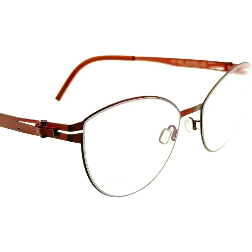 OVVO 5013 Womens Flexible Metal Eyeglass Frame 62C Red 51-19